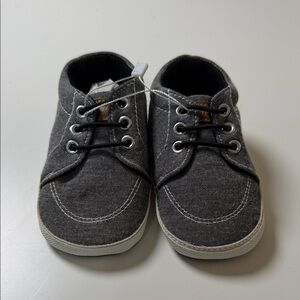 Polo by Ralph Lauren Kids Charcoal Canvas Lace-Up Sneakers